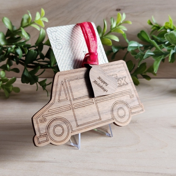 Delivery Person / Online Shopper Gift Card Holder Ornament - Picture 2 of 6